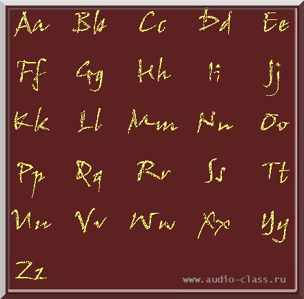 Рукописный немецкий алфавит