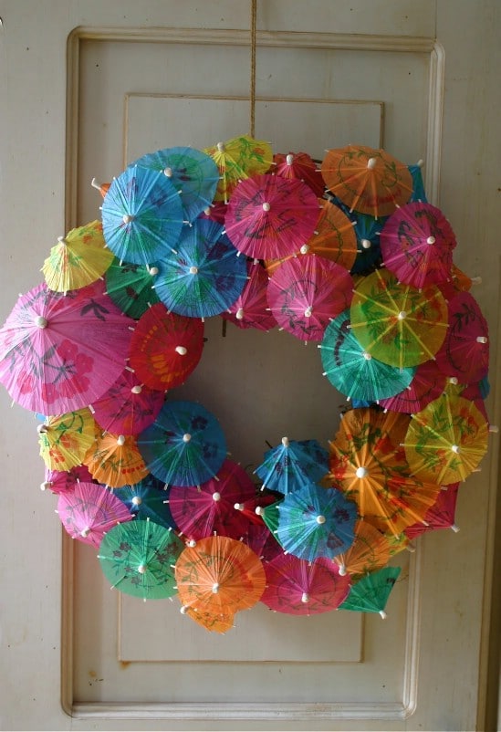 Rainbow Wreath - 28 Fun and Easy DIY New Year’s Eve Party Ideas