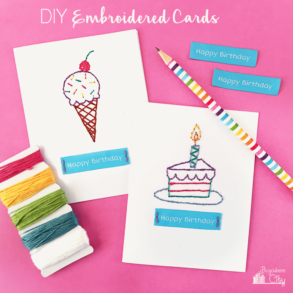 Diy embroidered cards