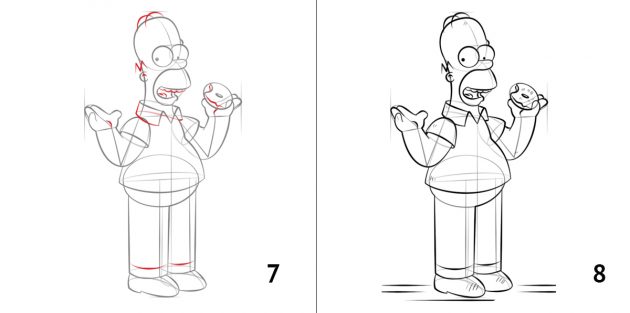 Как нарисовать Гомера Симпсона
