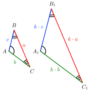 Подобные треугольники: коэффициент подобия