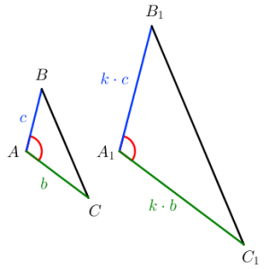 Второй признак подобия треугольников