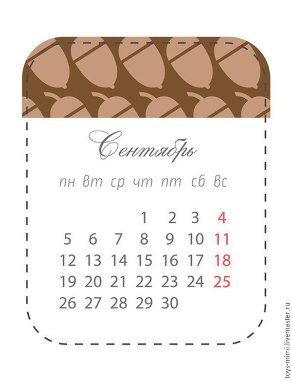 Мастерим симпатичный настольный календарик, фото № 24