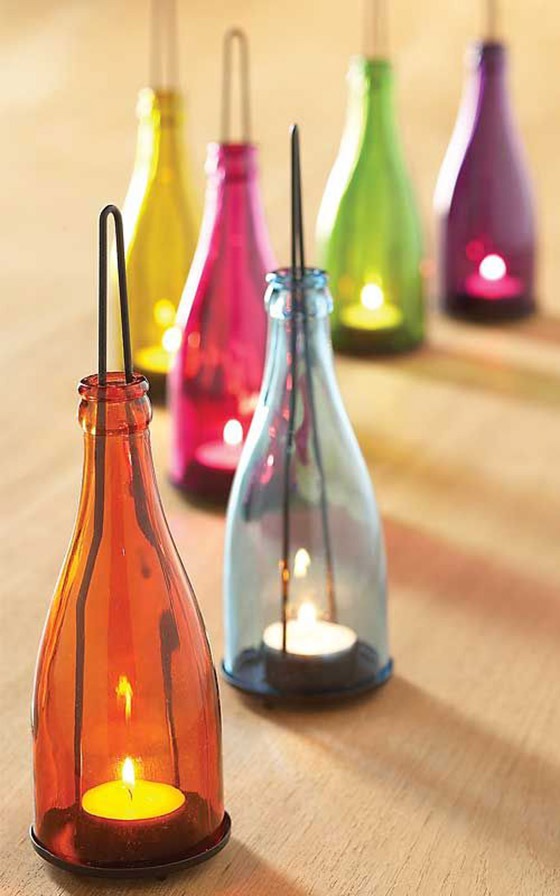 Игра в бутылочку: 40 необычных способов применения стеклянных бутылок в декоре, фото № 21