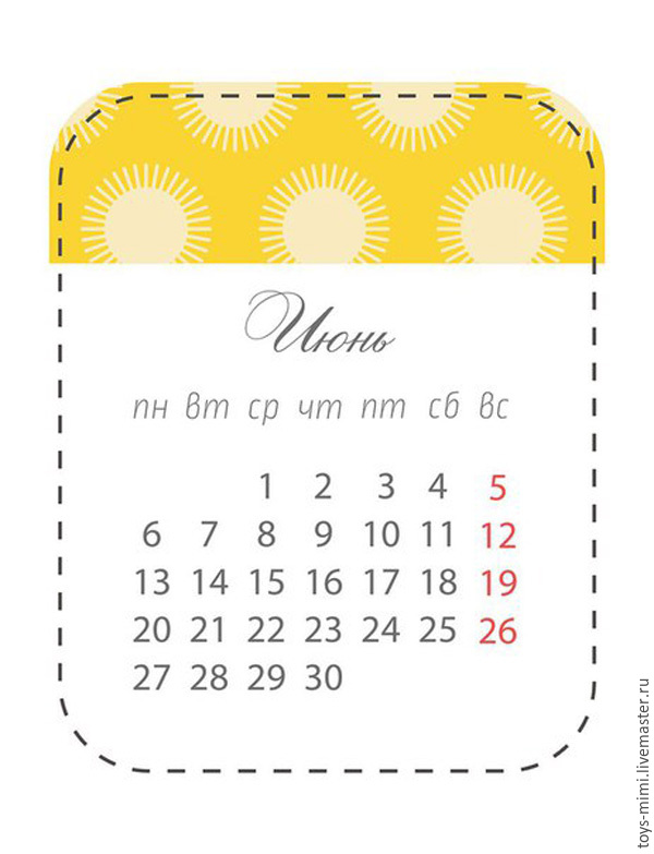 Мастерим симпатичный настольный календарик, фото № 23