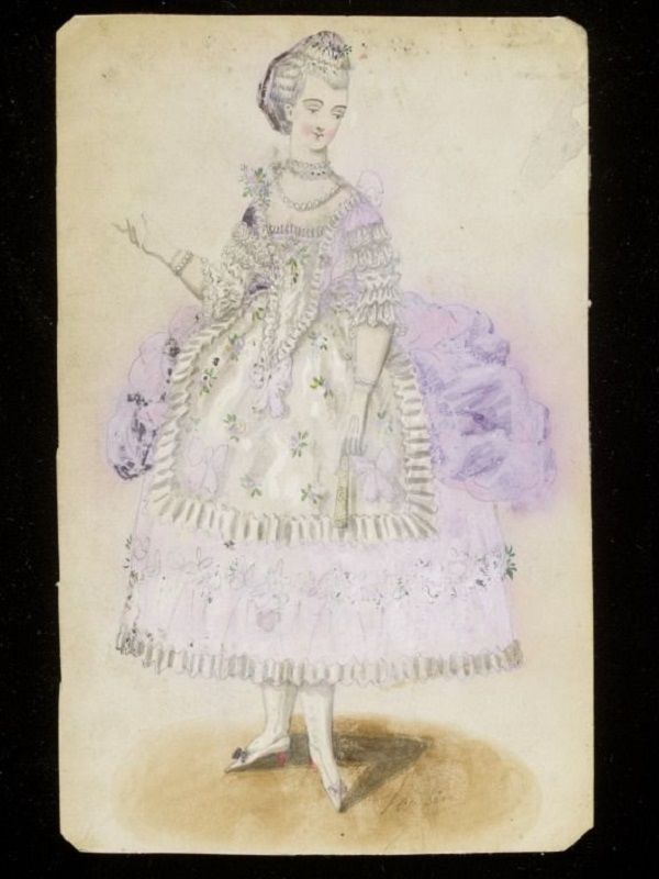 Эскизы необычных маскарадных костюмов 1860-х годов, фото № 11