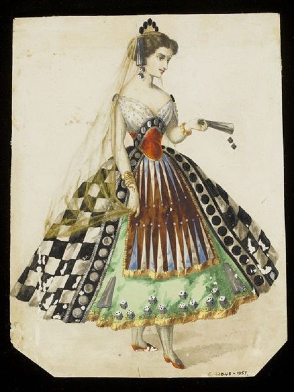 Эскизы необычных маскарадных костюмов 1860-х годов, фото № 13