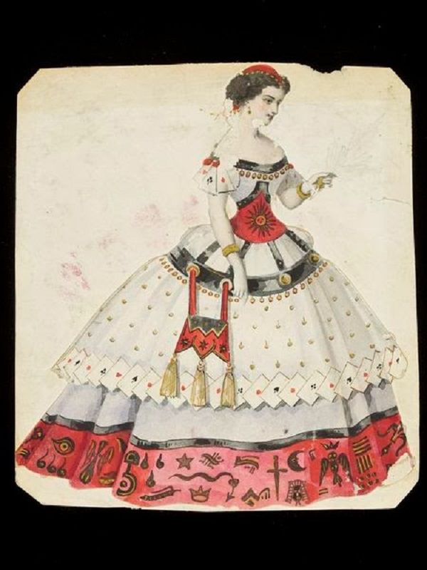 Эскизы необычных маскарадных костюмов 1860-х годов, фото № 23