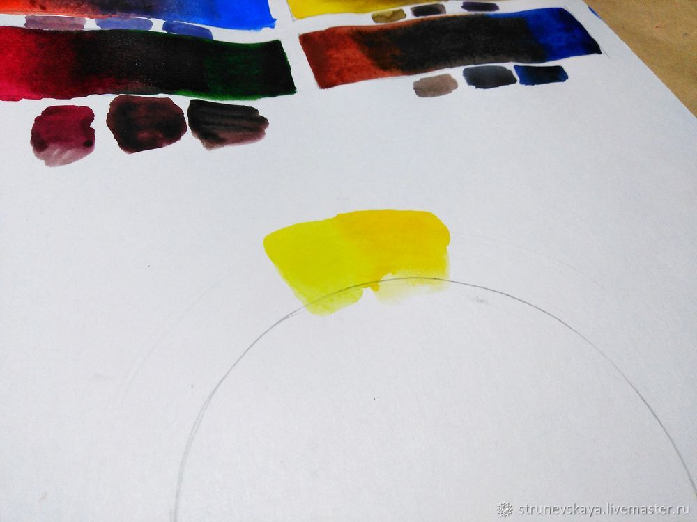 Изучаем свои акварельных краски — делаем цветовые упражнения, фото № 15