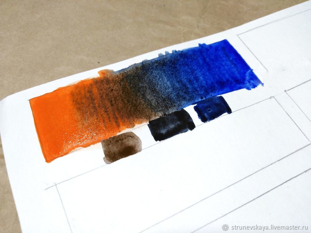 Изучаем свои акварельных краски — делаем цветовые упражнения, фото № 11