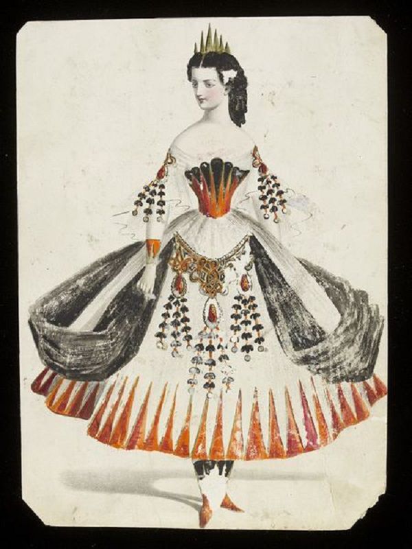 Эскизы необычных маскарадных костюмов 1860-х годов, фото № 9