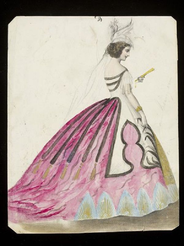 Эскизы необычных маскарадных костюмов 1860-х годов, фото № 8