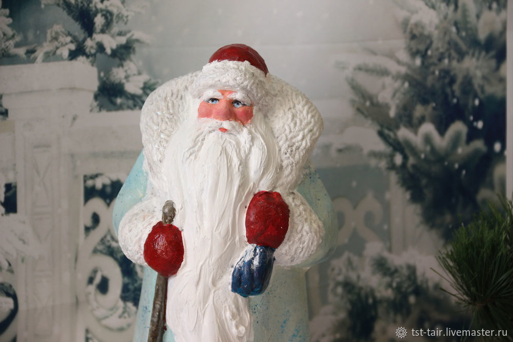 Реставрируем советского Деда Мороза. Перекрашиваем пластиковую фигурку, фото № 4