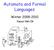 Automata and Formal Languages