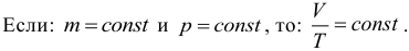 Формула Закон Гей-Люссака