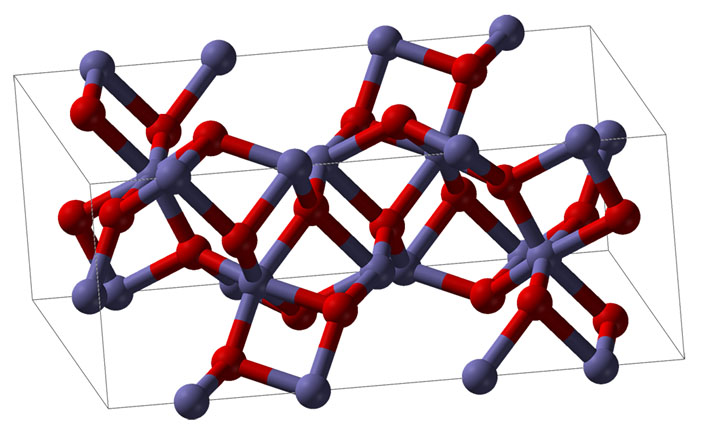 Рис. 2. Кристаллическая решётка оксида железа Fe2O3 («Квантик» №1, 2019)