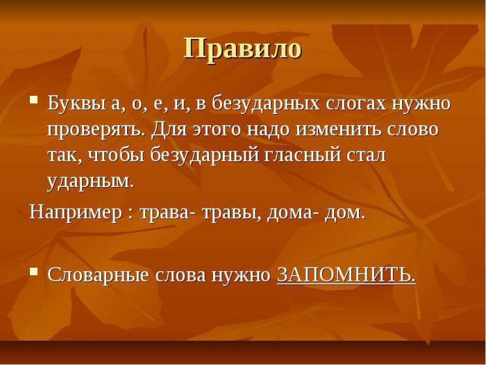 безударные гласные звуки в корнях