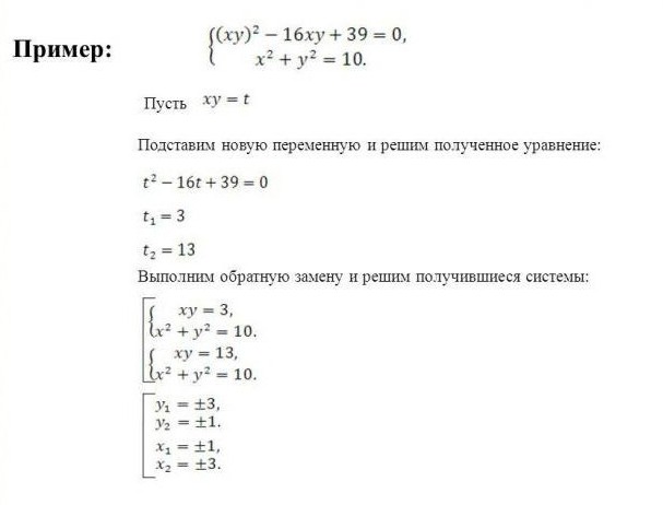 примеры систем линейных уравнений