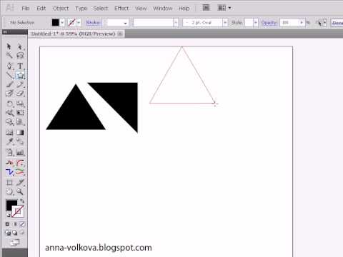 Adobe Illustrator для начинающих. Рисуем треугольник