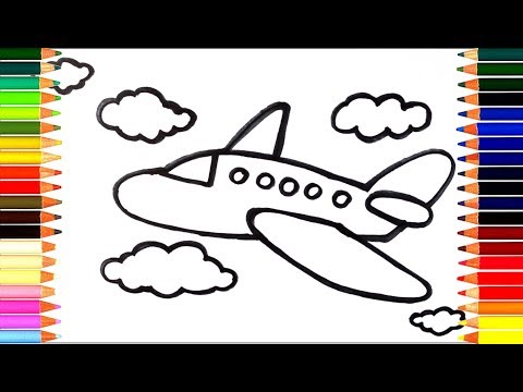 Как нарисовать самолёт для детей шаг за шагом