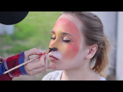 Tiger Face Painting. Маска тигра аквагрим
