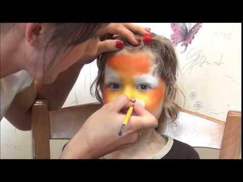 Tiger Face Painting. Мастер класс аквагрим