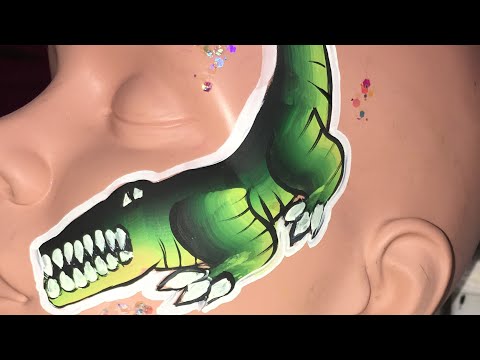 АКВАГРИМ: Рисуем крокодила FACEPAINTING LESSONS CROCODILE .