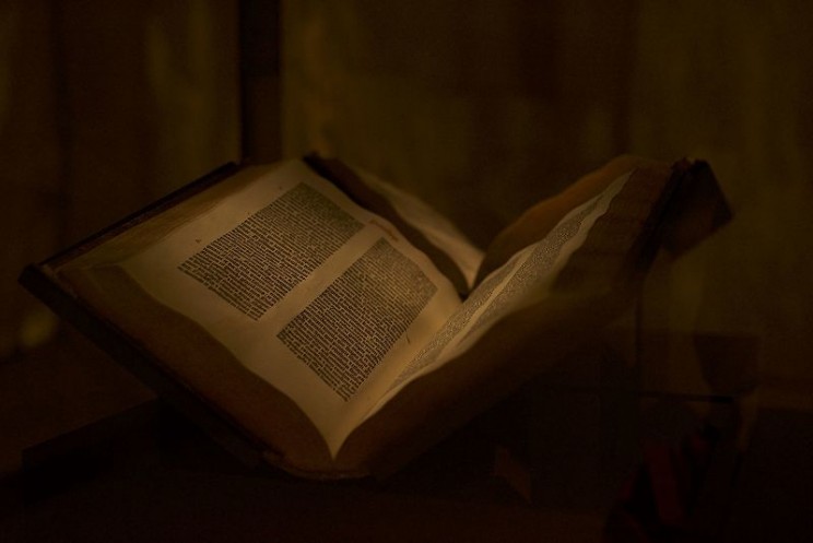 The printing press Gutenberg Bible