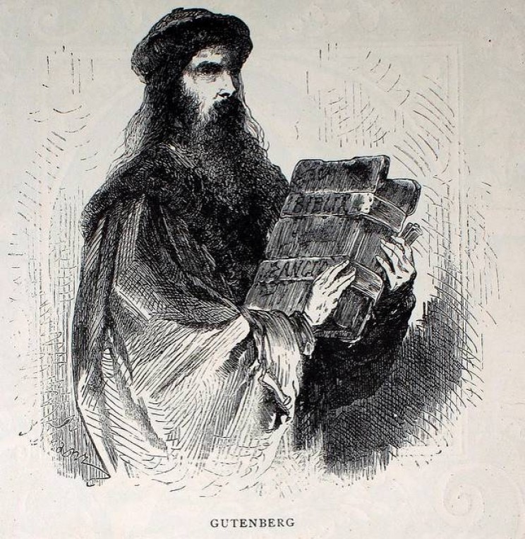 Printing press Johannes Gutenberg