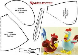 Петушок из ткани продолжение