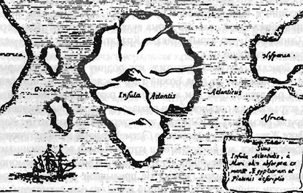 Атлантида на карте XVII в.
