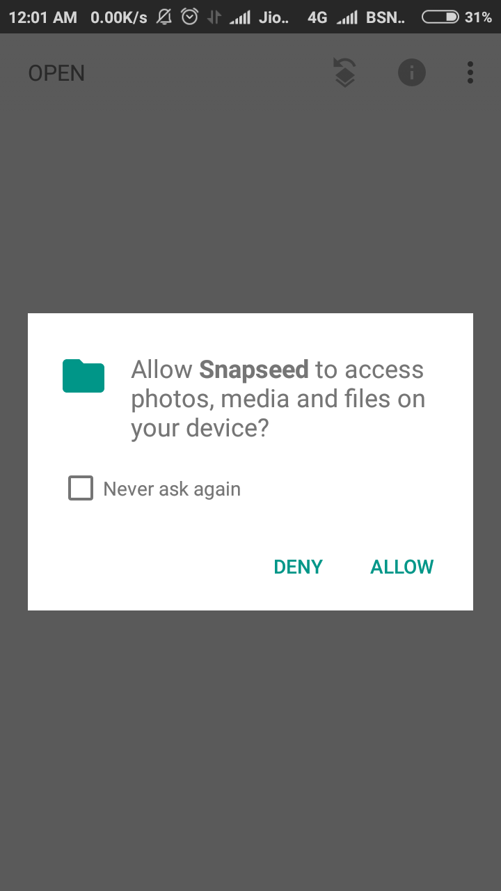Snapseed Permissions