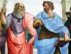 Платон и Аристотель на части фрески Рафаэля Санти «Афинская школа»