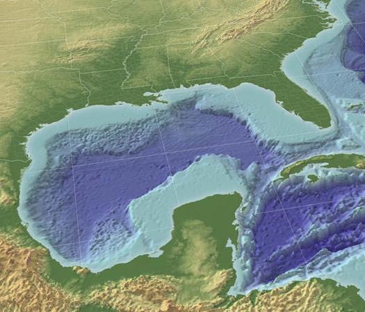 Мексиканский залив на карте