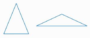 Остроугольный и тупоугольный равнобедренные треугольники