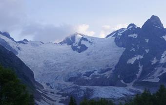 Ледники в горах Кавказа