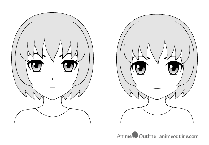 Anime faces common style