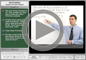 Systems of Equations Word Problems on MathHelp.com