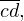 \overline{cd},