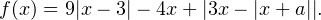 \[ f(x) = 9