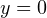 y=0