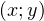 (x;y)