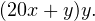 (20x+y)y.