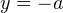 y = -a