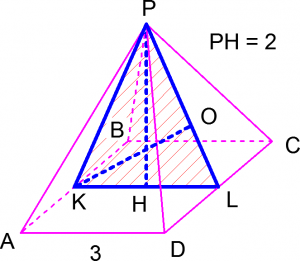 Задача по стереометрии с правильной пирамидой
